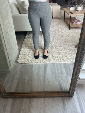 Zara Black & White Houndstooth Skinny Pants